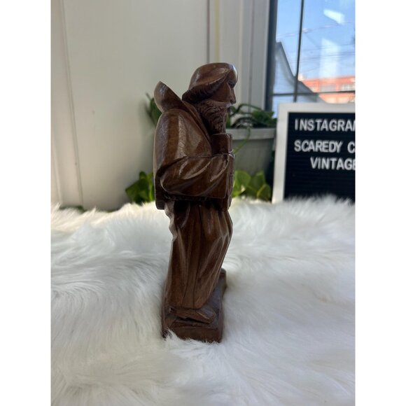 Wooden hand carved old man whimsical musical flute man - Picture 2 of 7